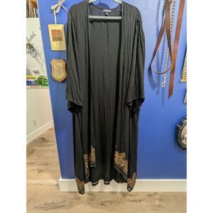 Sz 3/4 Torrid Floor Length Sequin Duster Kimono - GORGEOUS!